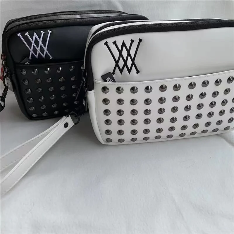 new golf bag fashion trend rivet handbag men and women universal two zipper large space storage bag free global shipping