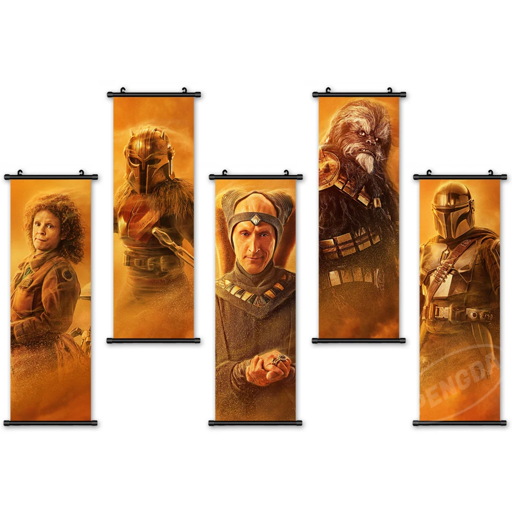 

Canvas Movie Home Decoration Poster Print Pictures Classic Wall Art Plastic Scroll Star Wars Hanging Painting Bedside Background