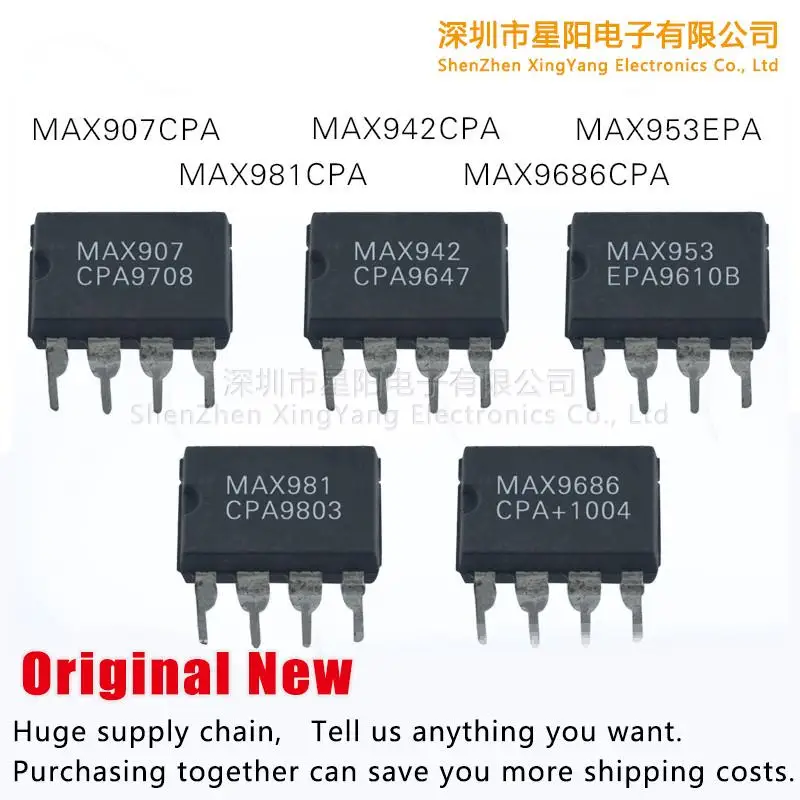 

Новый оригинальный MAX942CPA MAX9686CPA MAX907CPA MAX981CPA MAX953EPA
