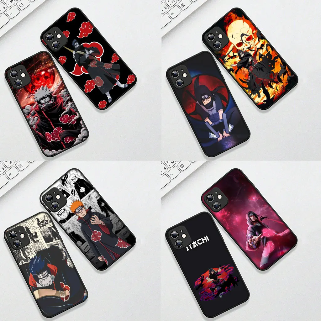 Фото Чехол для Xiaomi Redmi Note 12 10 11 9 8 Pro 10C 12C 9T 9A Note11 Note12 5G 4G с изображением персонажей Наруто: Саске, Итачи, Кисаме №3