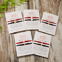 new couple bracelet creative versatile 2 pack red and black rope lucky friendship braided adjustable paper card set bracelet