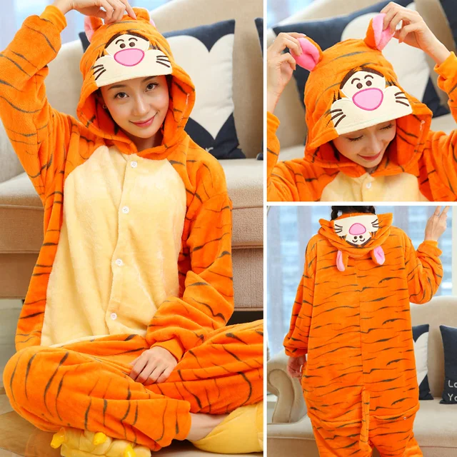 Família combinando pijamas animal dos desenhos animados ponto pijama unisex mulher homem onesies hoodies pijamas inverno pijamas 6