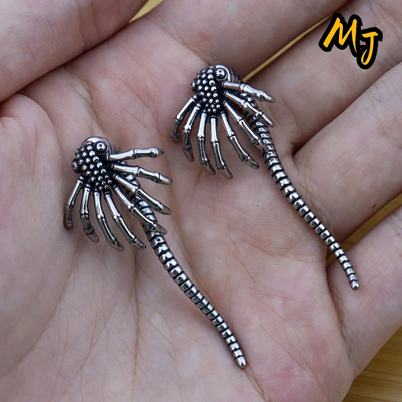 

2023 New punk Stainless Steel Earrings for Women's aretes punk Gothic Rock Goth High Quality Men's Monster Earrings Jewelry Gift