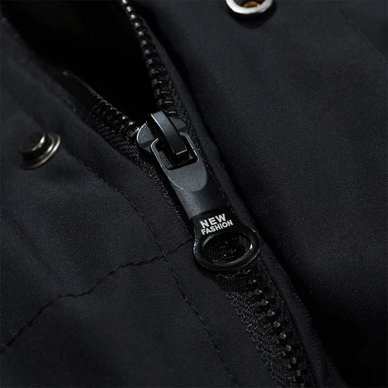 2022 New Winter Long Jacket Men Parkas Casual Hoodied Warm Thick Coats Fashion Classic Streetwear Men's Clothing with zipper