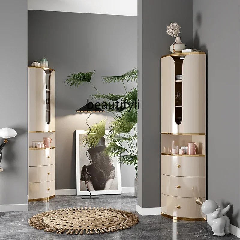 Новый современный минималистичный треугольный шкаф угловой для гостиной