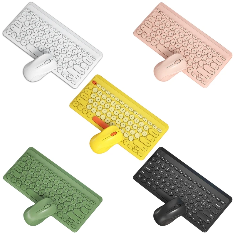 

Простая беспроводная клавиатура и мышь, компактная Бесшумная полноразмерная клавиатура и мышь в комплекте с USB-приемником для ноутбука и но...