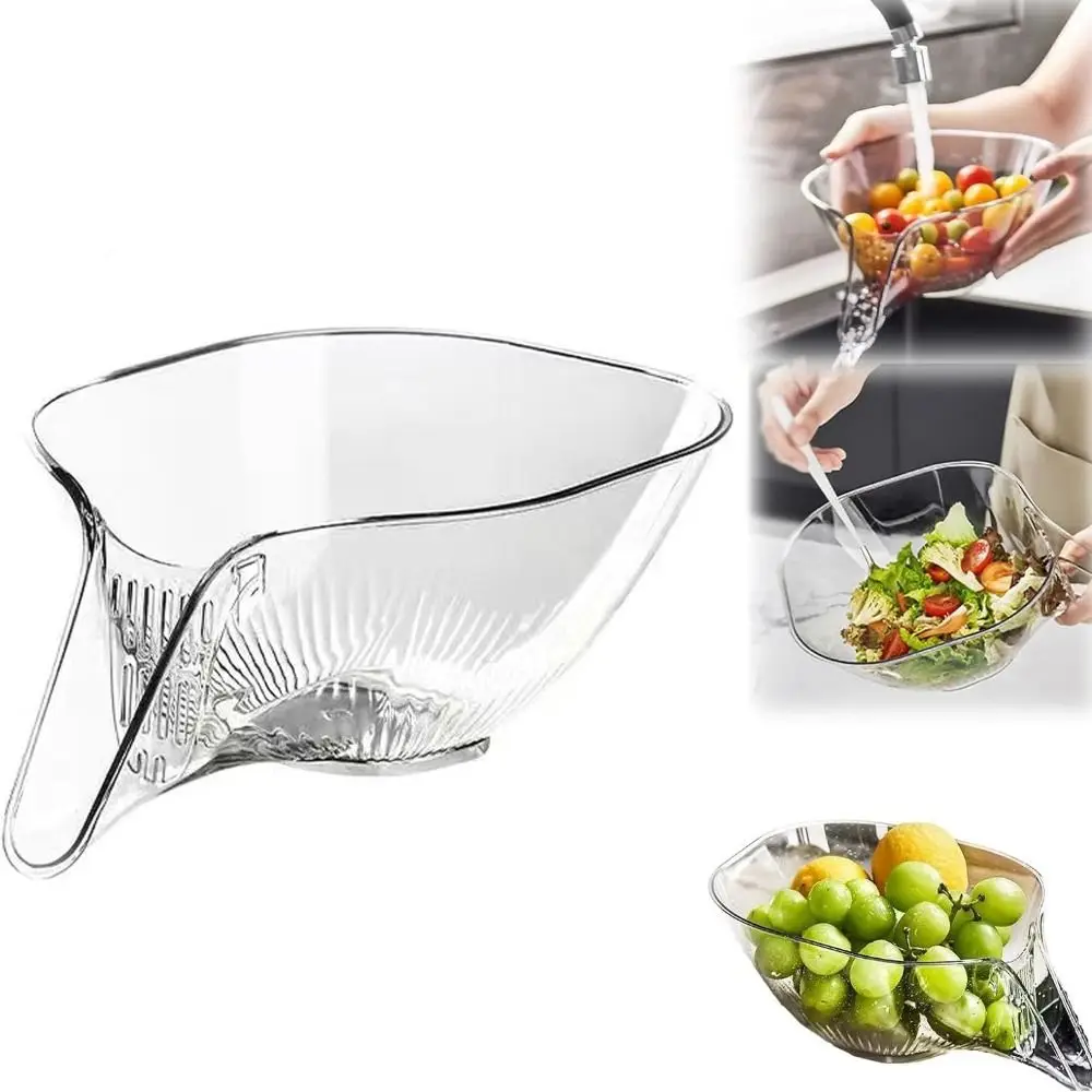 

Кухонная многофункциональная дренажная корзина, креативная тарелка для салата, фруктов, корзина для мытья риса, пластиковая емкость для овощей