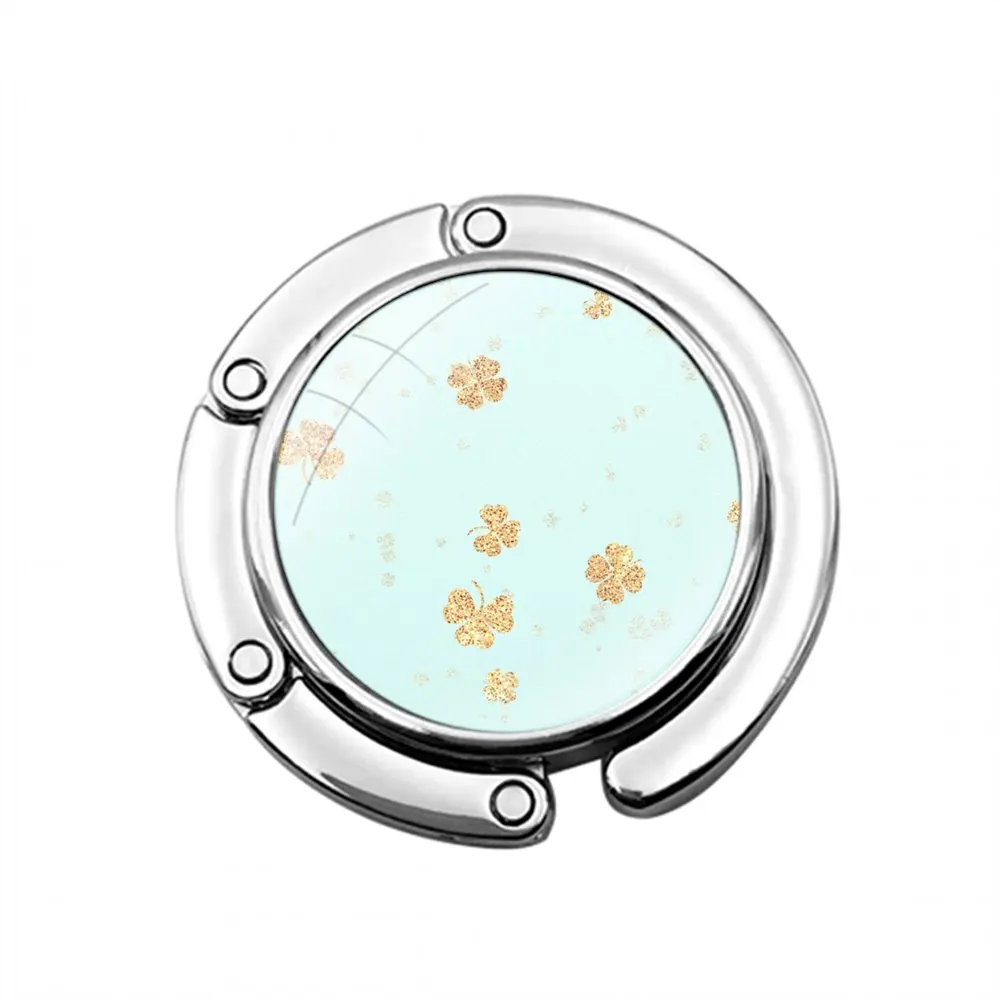 Крючок для женского стола складной декоративный крючок с четырьмя листьями