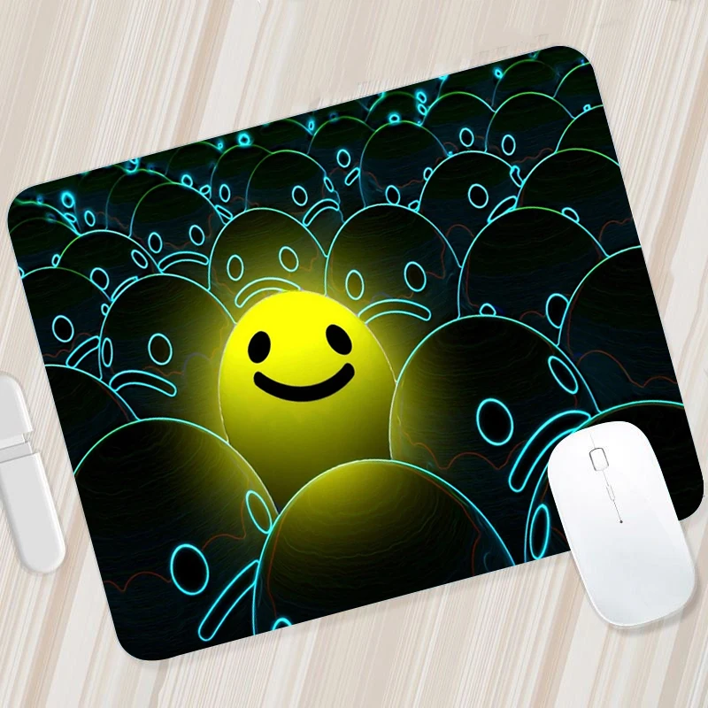 

Gaming Pc Accessories Smile Mouse Pad Keyboard Deskmat Computer Mat Gamer Cabinet Mousepad Mause Laptops Anime Small Desk Pads