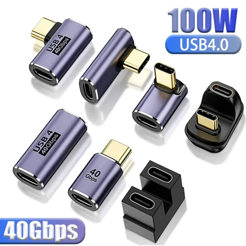 USB 4.0 Type C Adapter OTG 40Gbps 100W Szybka transmisja danych USB-C Charging Converter for Laptop Phone Macbook