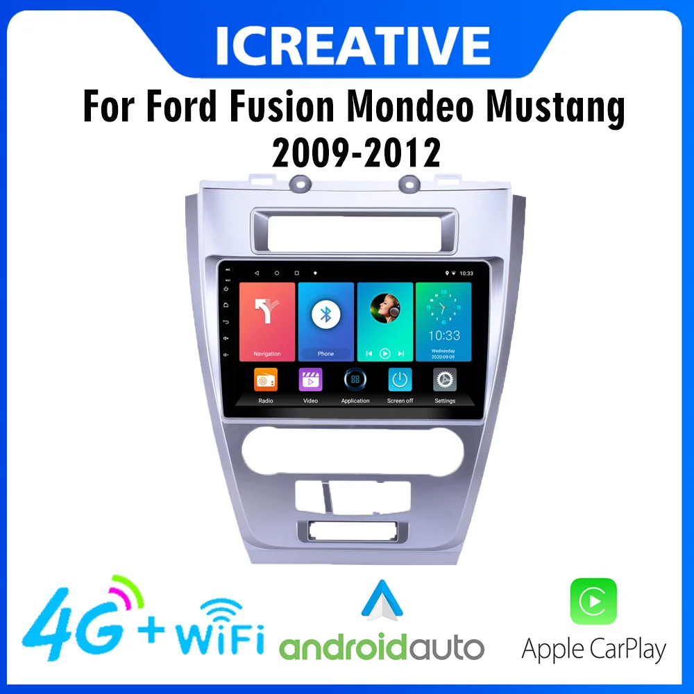 

2 Din Car Multimedia Player 10.1 Inch Android Wifi GPS Navigation For Ford Mondeo 2009-2012 Head Unit With Frame Autoradio