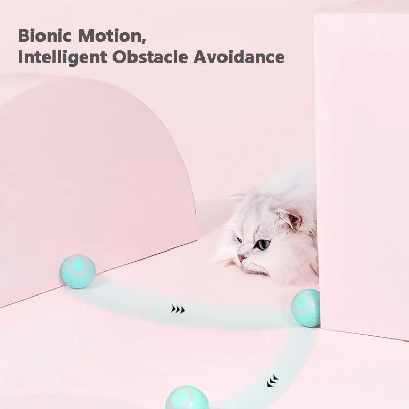 

Smart Cat Toy Ball Automatic Rolling Cat Ball Toys Interactive Cat Self-Moving Kitten Games for Indoor Playing Cat Accessories