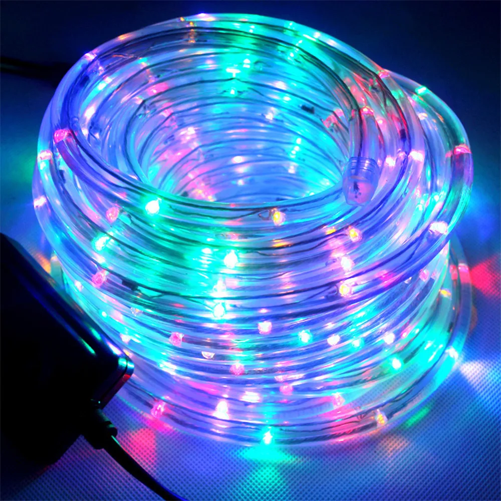 led lamps 220v Rainbow tube waterproof flexible neon light is used for Christmas outdoor flashing light Room decorative light