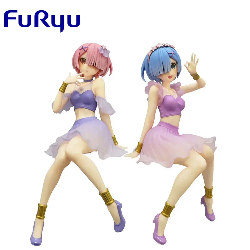 

Furyu Original Re Noodles Stopper Figure Rem Ram Shiny party Anime Action Figures Toys For Boys Girls Kids Gift