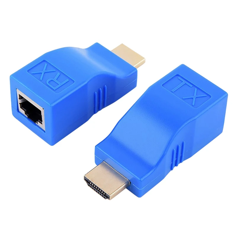 

HDMI-Compatible Extender 30M Transmission Distance RJ45 To HDMI-Compatible HD Network Extender Converter Adapter