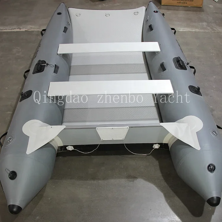 Оптовая продажа Лучшая цена 12 8 футов надувная лодка с басами катамаран гребная