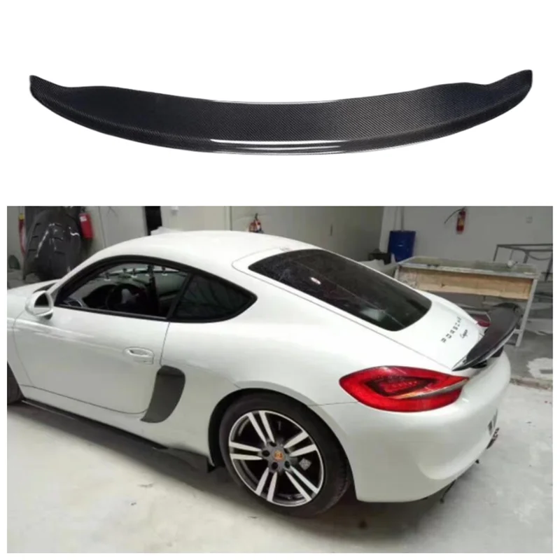 

Спойлер для Porsche Cayman 981 2013 2014 2015 2016 высококачественный сплиттер для губ заднего багажника из углеродного волокна