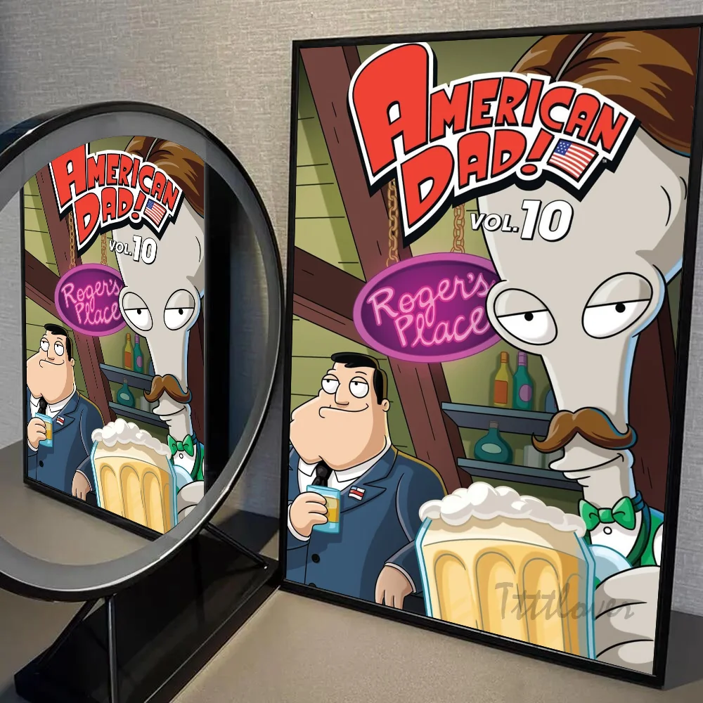 American Dad! Animated Movie Poster Wall Art Home Decor Room Digital Painting Living Restaurant Kitchen