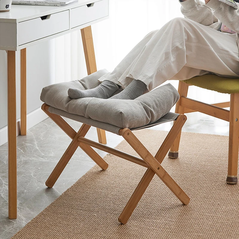 

Деревянный складной стул для взрослых, мягкая Минималистичная Складная Подушка, портативный расслабляющий стул, сменный стул для обуви под столом, товары для дома Banquinho