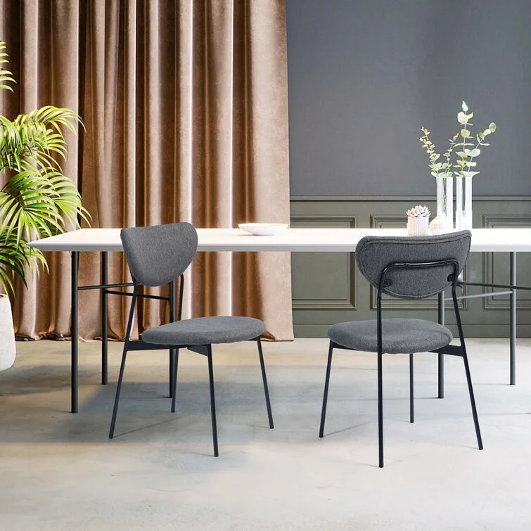 

Современный металлический обеденный стул, набор из 2 предметов-розовый