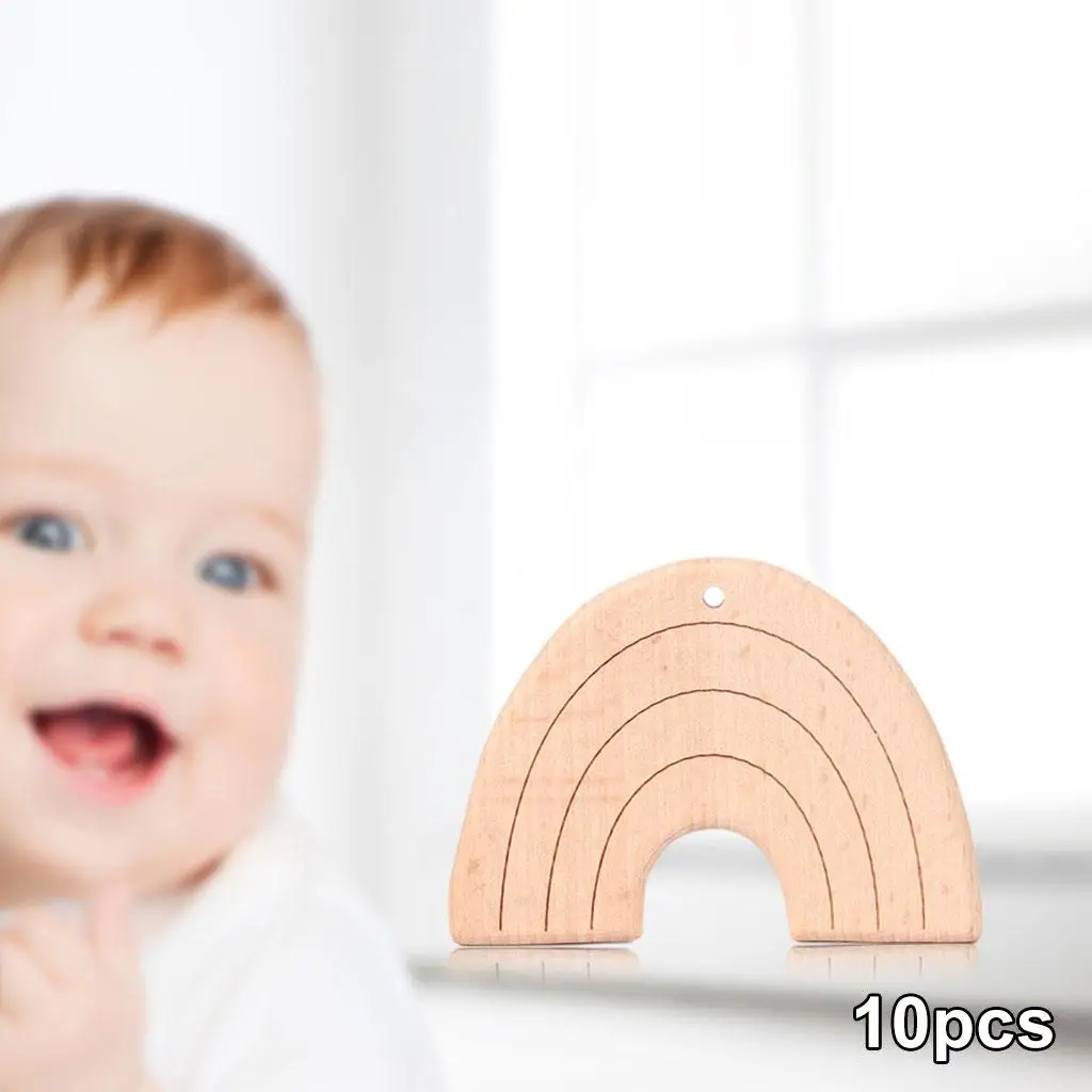 

Деревянные игрушки-грызунки для детей 0-6 месяцев, 10 буков