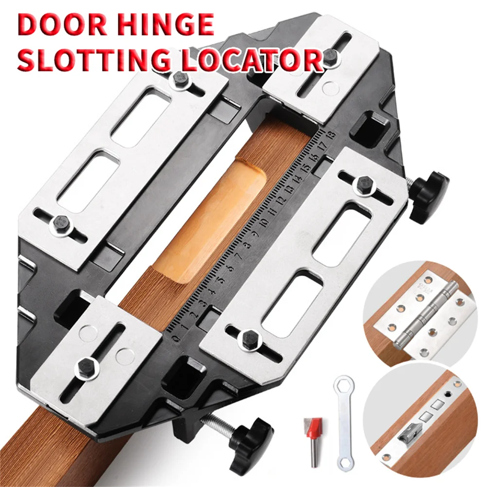 Wooden door hinge hole opener hinge positioning slotting machine woodworking installation lock fixed drilling artifact