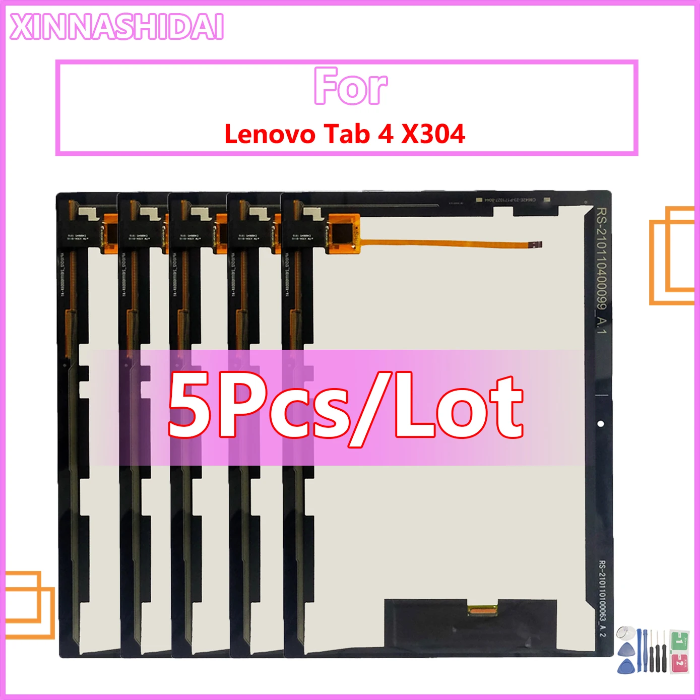 

5 шт./лот для Lenovo Tab 4 ТБ-X304L TB-X304F/X X304, ЖК-дисплей, матричный модуль, сенсорная панель, дигитайзер в сборе
