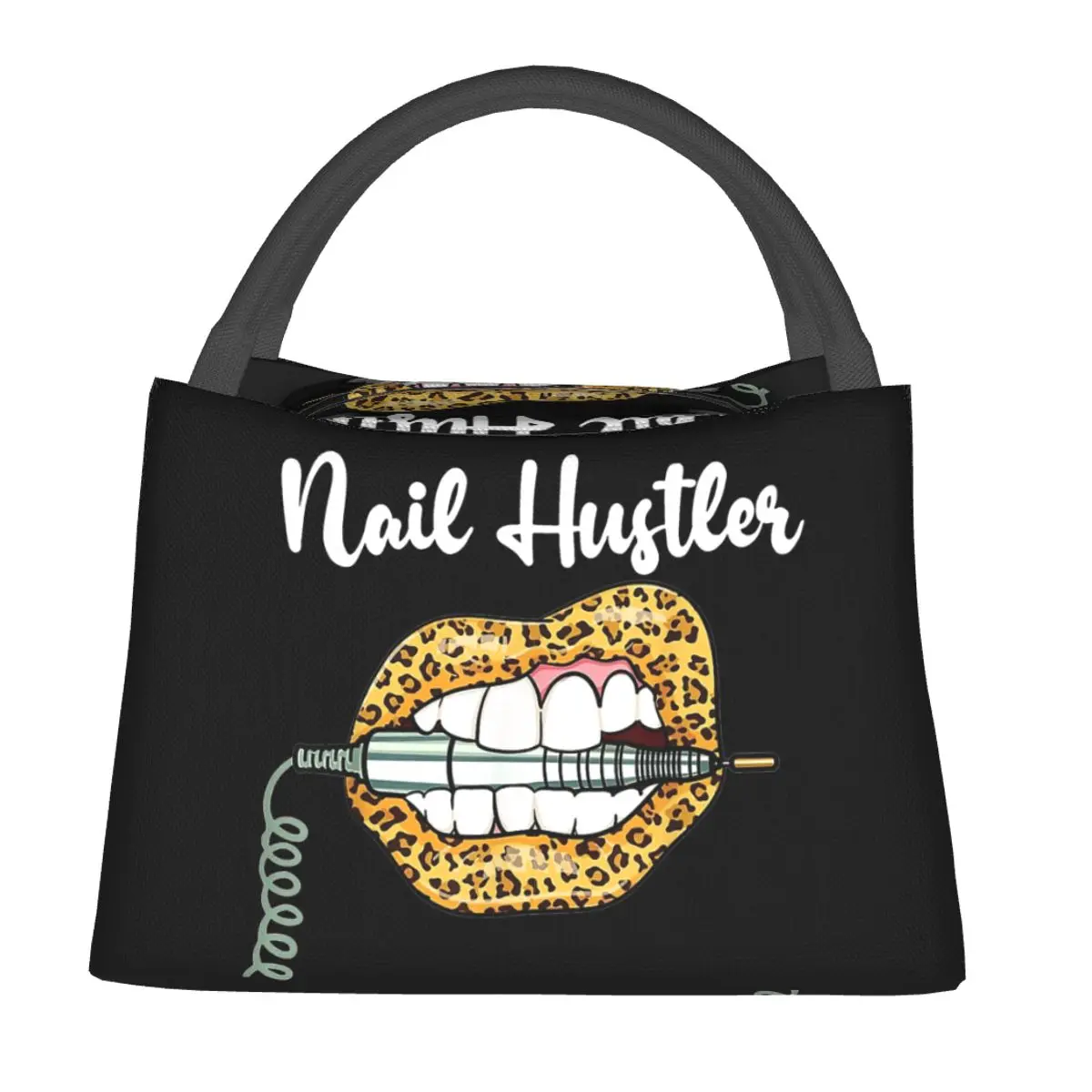 Женский Ланч-бокс с леопардовыми губами и мастером для маникюра