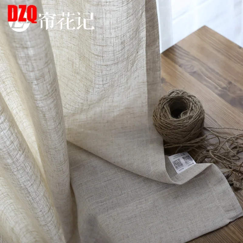 

Curtains for Living dining Room Bedroom Linen curtains light-proof curtains cut off linen gauze curtains