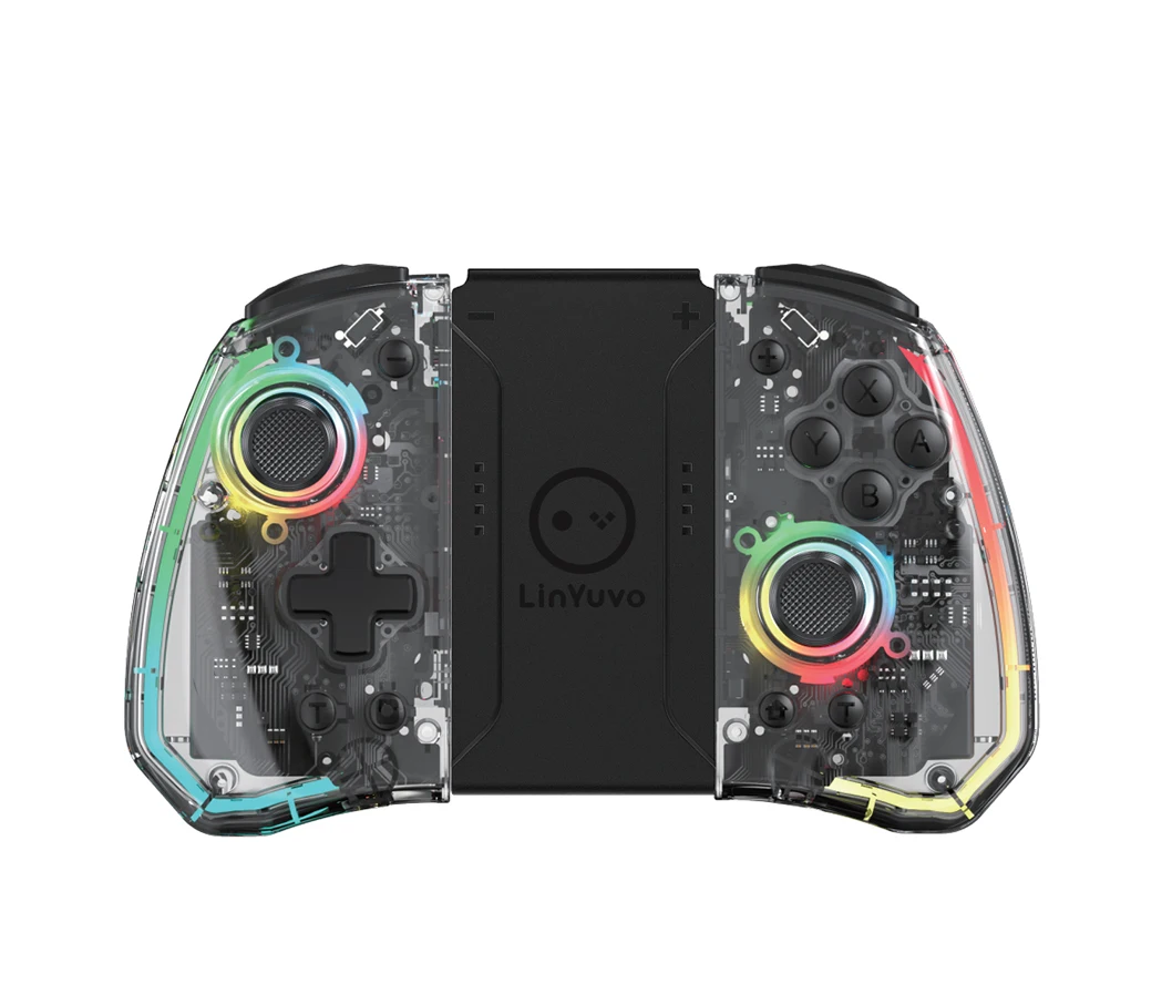 

New Transparent BT controller 8 colors Breathing LED and Turbo Function for Switch KS 40