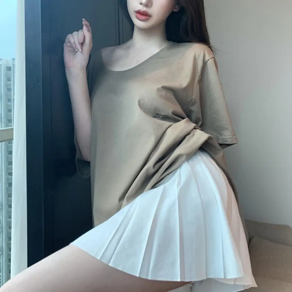 

Quick Drying Chic Casual Loose Summer Ladies Top Comfortable Oversized T-shirt Elastic Streetwear