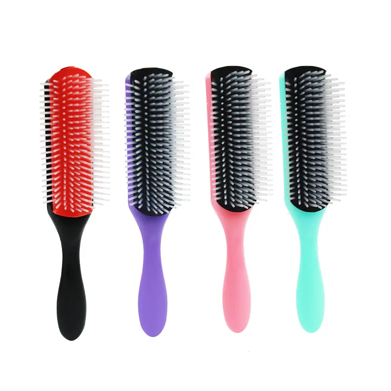 

1pcs 9-Rows Detangling Hair Brush for Women Salon Hairdressing Straight Curly Wet Hair Combs Styling Scalp Massage Styling Tools