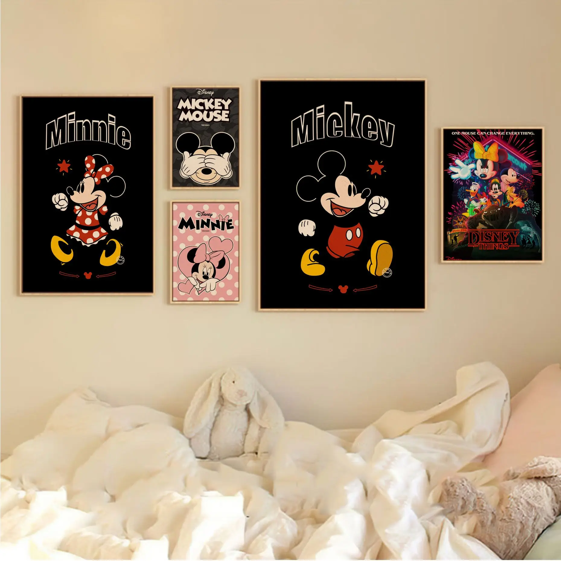

Disney Mickey Minne Mouse Donald Duck Classic Anime Poster Vintage Room Bar Cafe Decor Wall decor