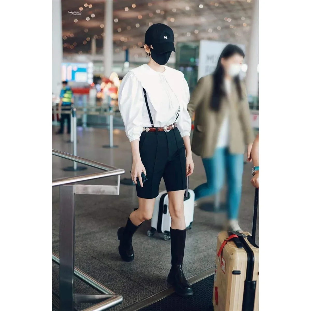 Дизайнерский модный чисто белый винтажный топ с пышными рукавами женское