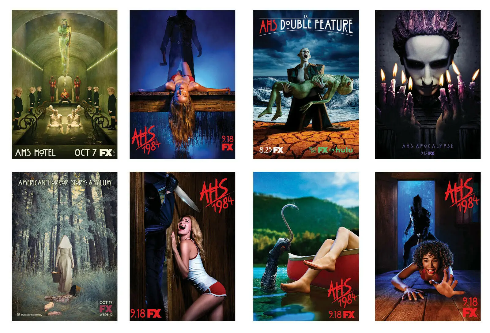 

Lot Style Choose Unframed American Horror Story 1984 Asylum Horror Movie Art Picture Print Silk Poster Home Wall Decor