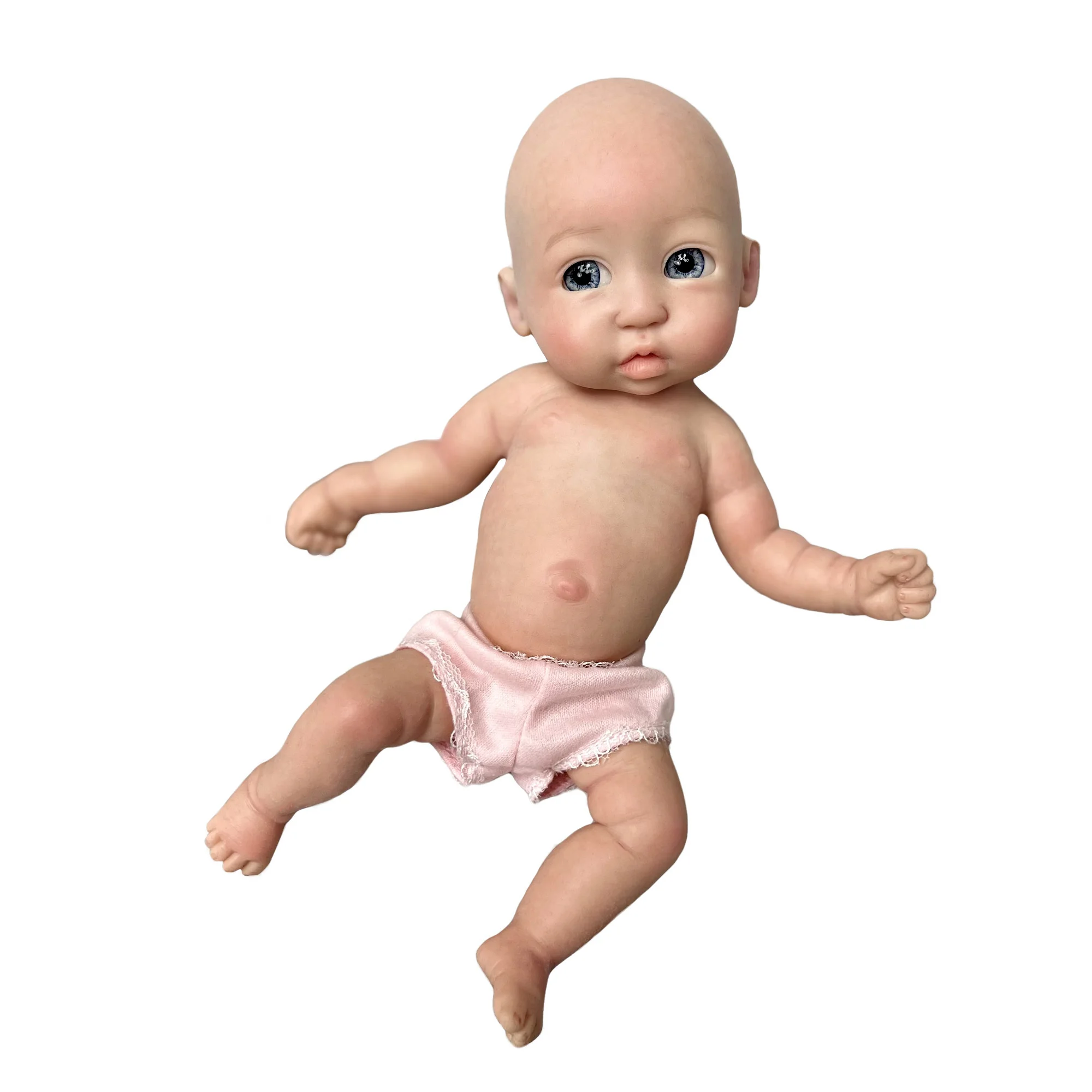 

Lifelike Mini 28CM Full Soft Solid Silicone Doll Painted Bebe Reborn Boneca Reborn Corpo De Silicone