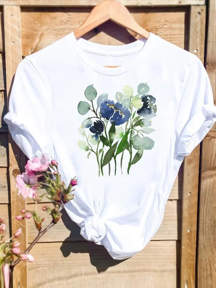 

Футболка женская летняя с круглым вырезом и принтом, с коротким рукавом