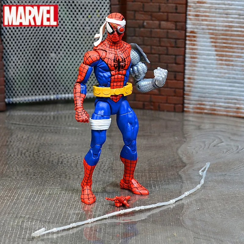 

Marvel Legends Retro Series Cyborg Spider Man Upgraded 6" Action Figure Comics Collection Ornament Toys Doll Model Loose