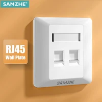 samzhe rj45 faceplate wall socket wallplate face plate 4 port networking telephone socket outlet mount panel