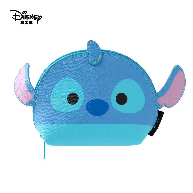 Authentic Disney Stitch 3D Three-dimensional Coin Purse Storage Bag Cute Cartoon Creative Personality Wallet Blue Small Bag