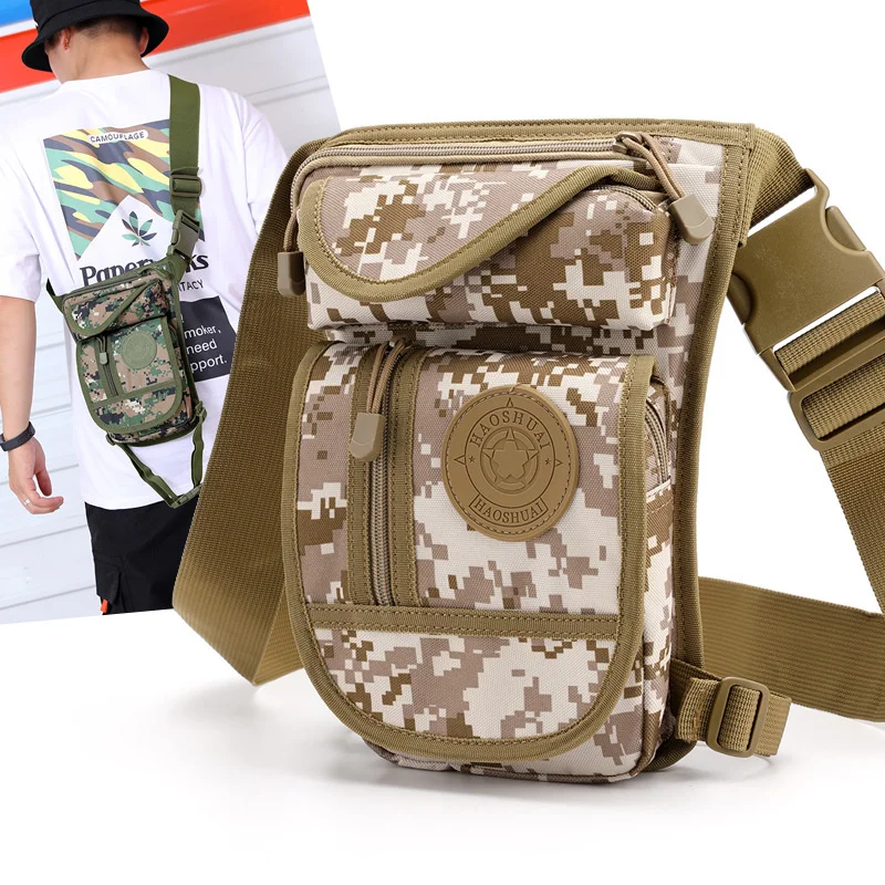 

New tactical leg bag, riding fishing waist bag, outdoor multi-function chest bag, Crossbody Bag, military fan leg bag