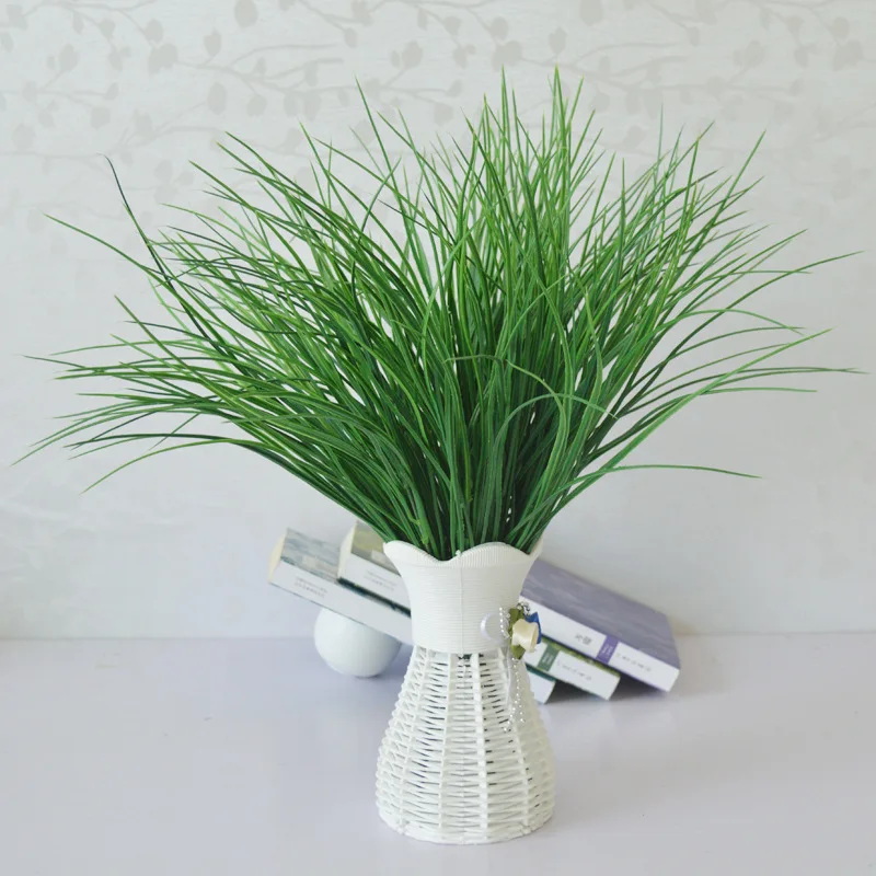 

Artificial Plants 7 Forks Green Spring Grass Wheat Seedlings, 40cm, Garden Fake Plants, Wedding, Valentine's Day, Home Decor,
