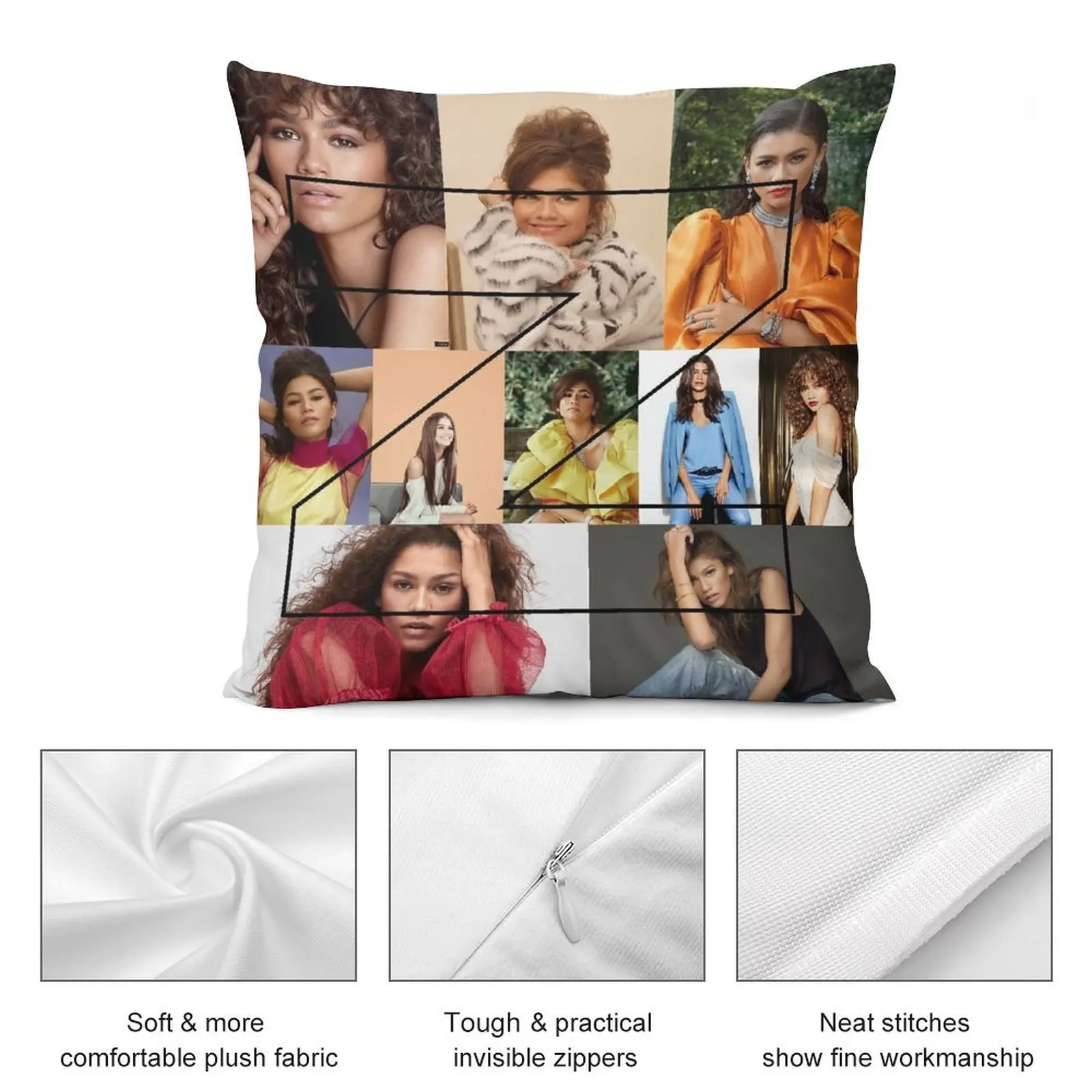 Декоративная подушка с коллажем Zendaya роскошные аксессуары для дома