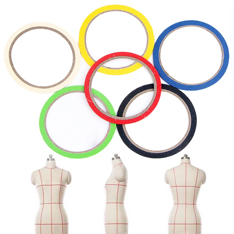 

3mm*20m Draping Tape for Clothes Mannequin Pattern Making Sewing Whiteboard Marking Tape Thin Striping Graphic Chart Art Tape