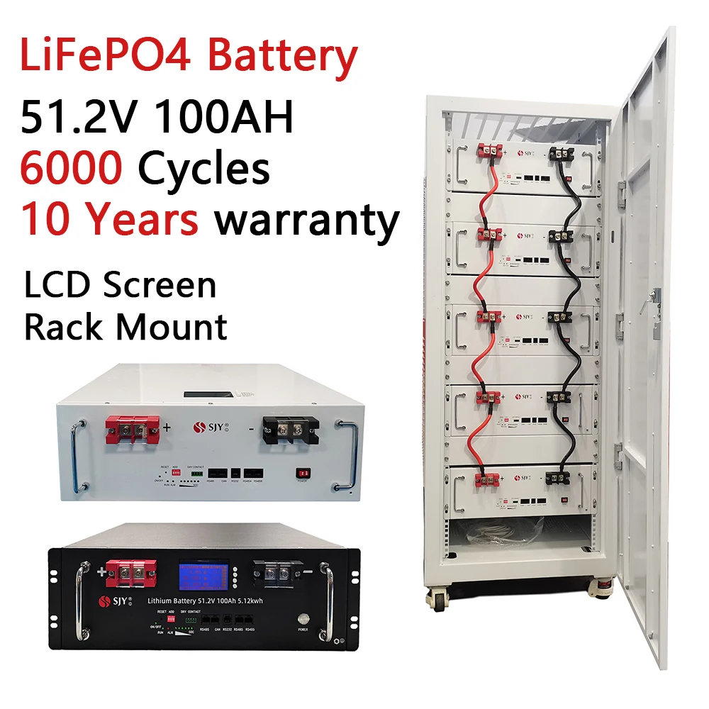 

10 Years warranty 48V100AH 48V200AH Lithium Lifepo4 Battery 32 Parallel 51.2V 100AH 200AH LFP Battery for Energy Power System