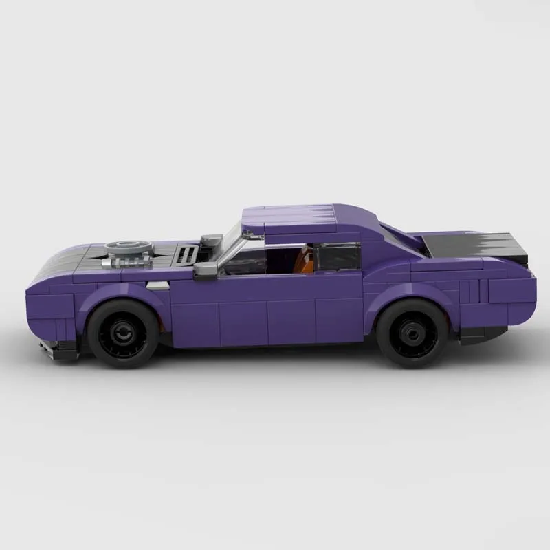 319 деталей: Скоростной спортивный автомобиль 1970 Plymouth Hemi 'Cuda Custom MOC, модульный конструктор, технология DIY, праздничный подарок, игрушка (art.: 3920d7ca49e45) - 3920d7ca49e45