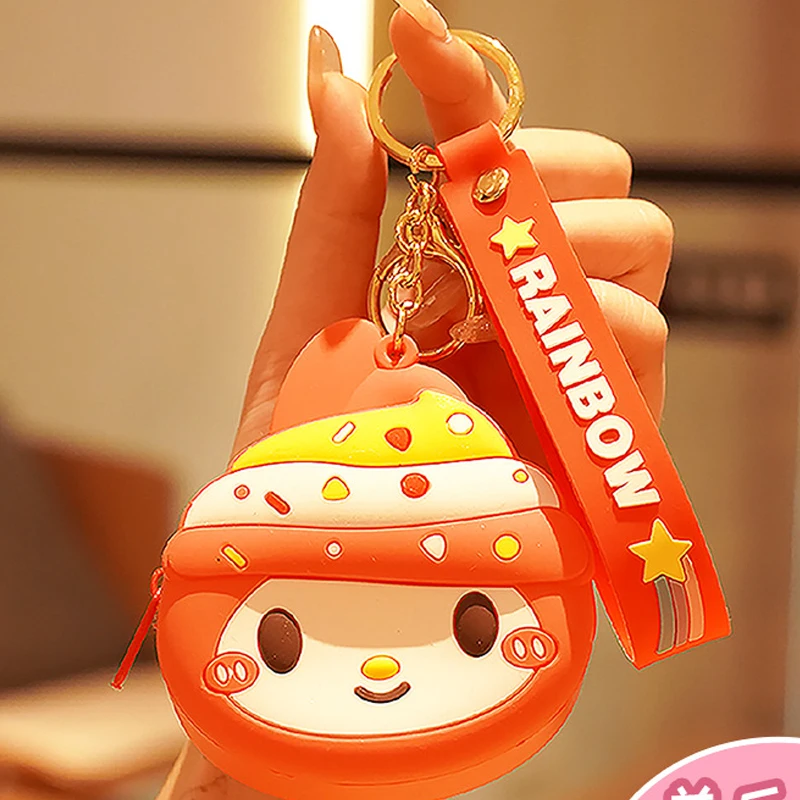 

Sanrio силиконовый брелок для ключей Hello Kitty Melody Kuromi, подвесной брелок для монет и сумок в автомобиле, Ювелирное Украшение, забавный брелок для к...