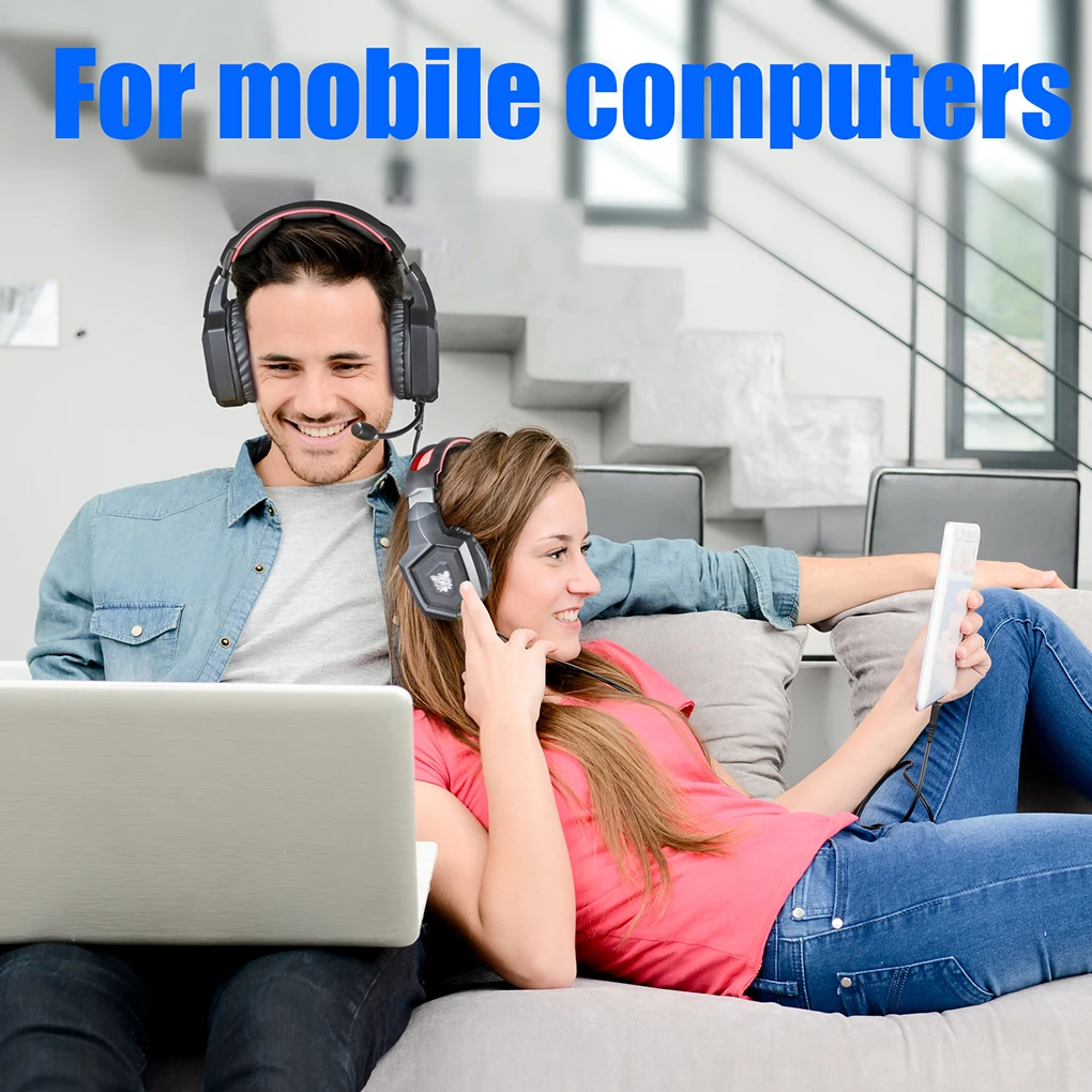 

Игровая гарнитура K8 для ноутбука, проводные игровые стереонаушники для ПК, игровые наушники с микрофоном и светодиодной подсветкой