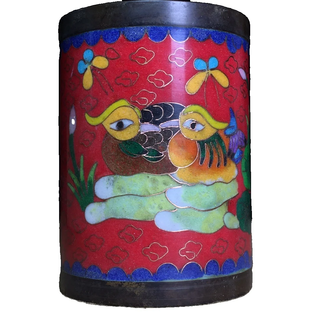 

Филигранная ручка LAOJUNLU из старой тибетской перегородчатой эмали, стиль 356, традиционный китайский стиль, антиквариат, изобразительное иску...