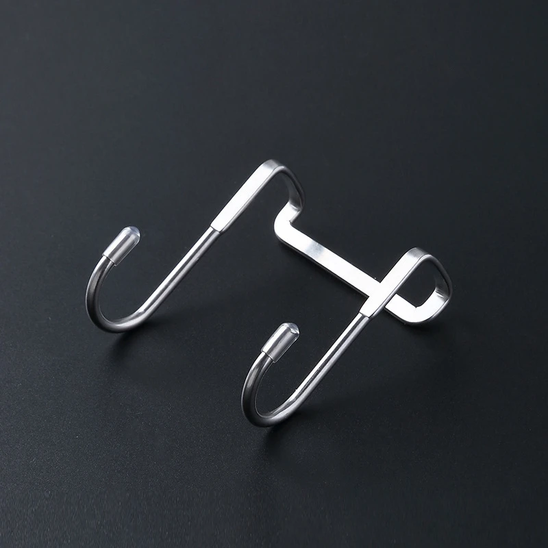 

Clothes Hooks Multifunctional Stainless Steel Double Hook Design Storage Tools Door Back Hooks S-hook Towel Storage Rack